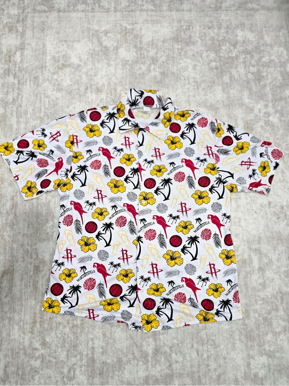 Houston Rockets Margaritaville Tropical Button Up Shirt XL